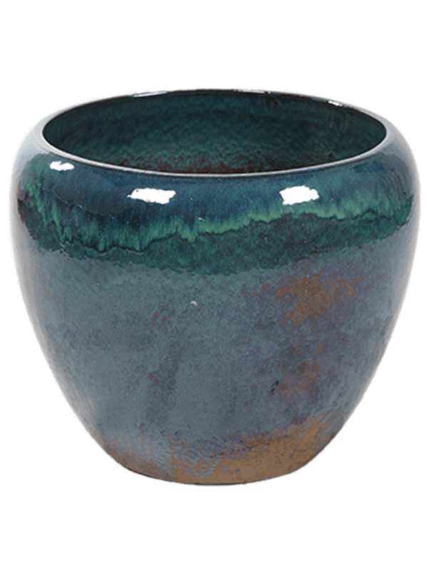 
                  
                    Pot Mystic Globe Metal Ocean en céramique émaillée, hauteur 44 cm, diamètre 55 cm, référence 6MYSGMO12.
                  
                