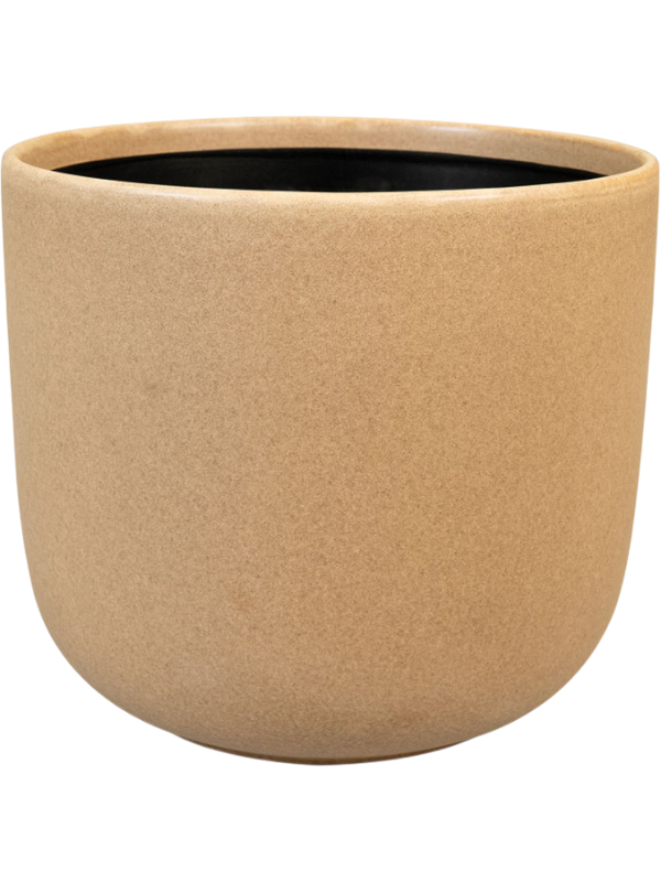 
                  
                    Pot Nine Ter Steege Sable, céramique émaillée faite main, hauteur 17 cm, diamètre 19 cm, référence 6PTR77295.
                  
                
