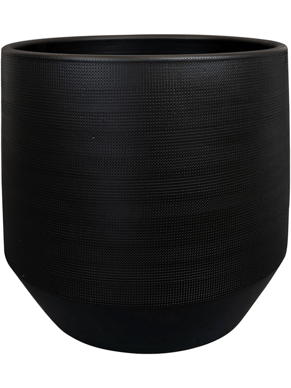 
                  
                    Pot Norell Ter Steege noir en céramique texturée, hauteur 30 cm et diamètre 32 cm
                  
                