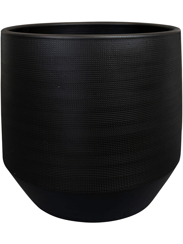 
                  
                    Pot Norell Ter Steege noir en céramique texturée, hauteur 38 cm et diamètre 42 cm
                  
                