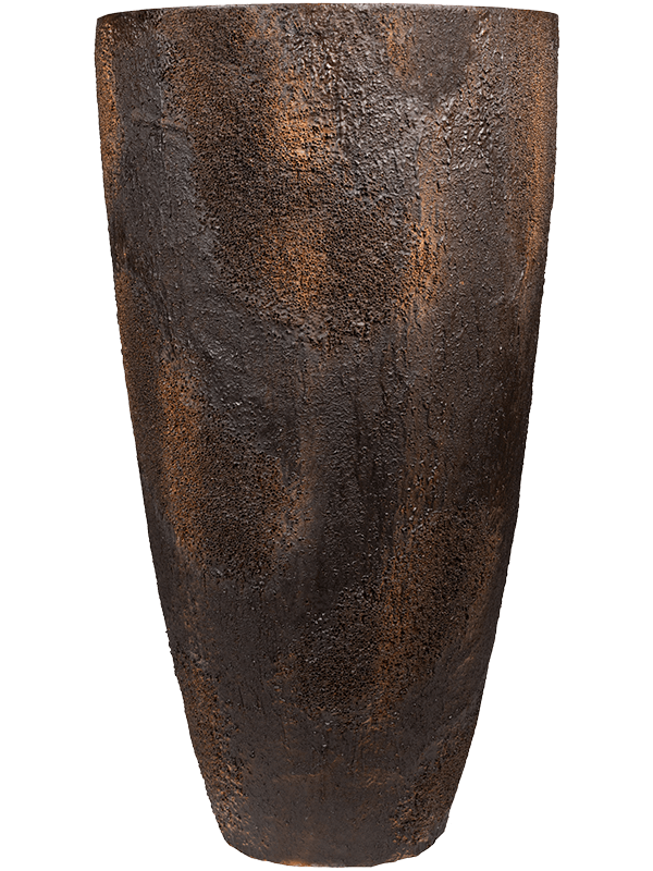 
                  
                    Pot Oyster Hugo XXL Brun Imperial Brown, hauteur 126 cm et diamètre 68 cm, ficonstone à relief rugueux — NATURA
                  
                