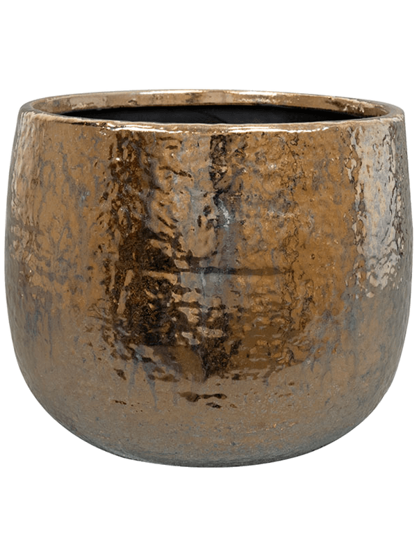 
                  
                    Pot Yvette Ter Steege doré en céramique, hauteur 17 cm et diamètre 21 cm
                  
                
