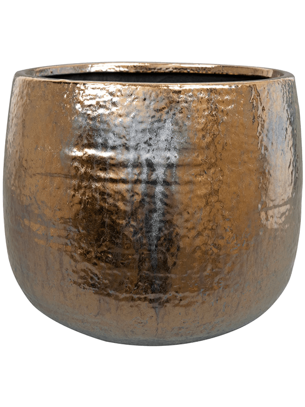 
                  
                    Pot Yvette Ter Steege doré en céramique, hauteur 22 cm et diamètre 26 cm
                  
                