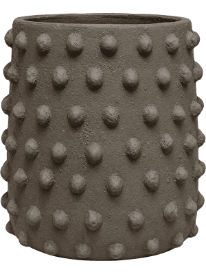 
                  
                    Pot Texture Ella High L Pebble Taupe en fibrociment à reliefs arrondis
                  
                