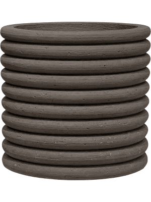
                  
                    Pot Texture Milo Mid L Ribbed Brown en fibrociment strié
                  
                