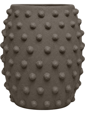 
                  
                    Pot Texture Nina Low S Pebble Taupe en fibrociment strié
                  
                