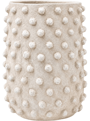 
                  
                    Pot Texture Polly High L Pebble Beige en fibrociment à reliefs arrondis
                  
                