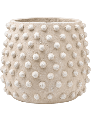 
                  
                    Pot Texture Polly Mid M Pebble Beige en fibrociment à reliefs arrondis
                  
                