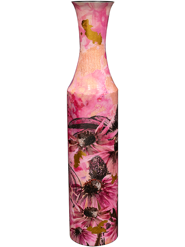 
                  
                    Vase bouteille Polly Pink — Designed by Lammie, hauteur 90 cm, vendu à l’unité
                  
                