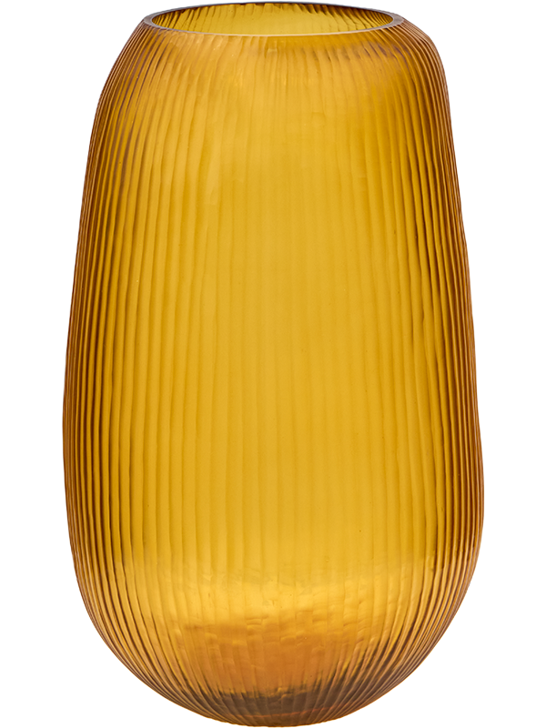 Vase Pencil Cut en verre coloris Gold, hauteur 40 cm
