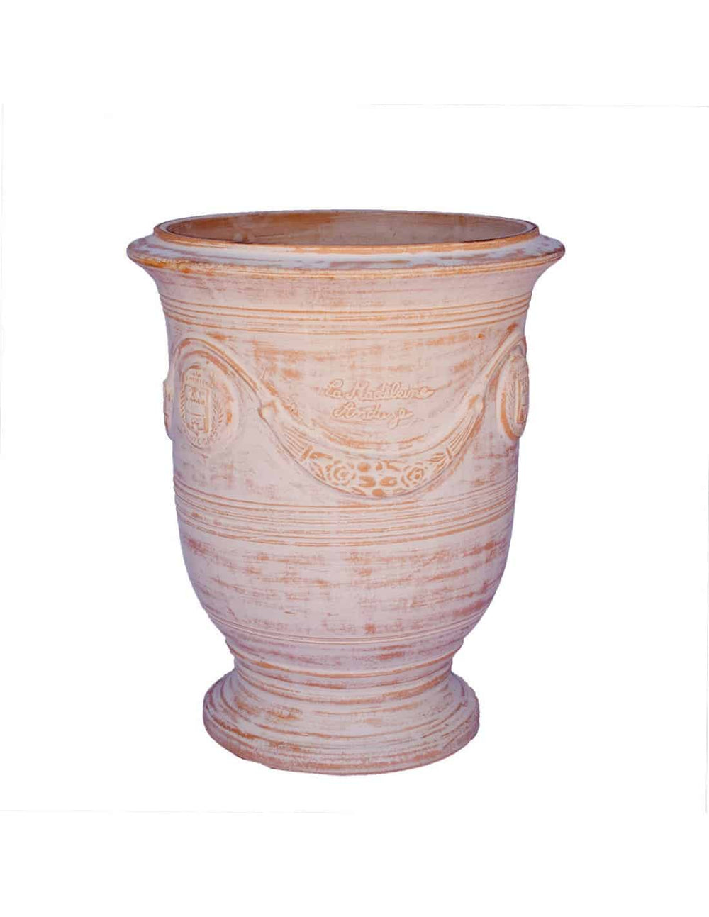 Pot Vase d'Anduze cérusé naturel